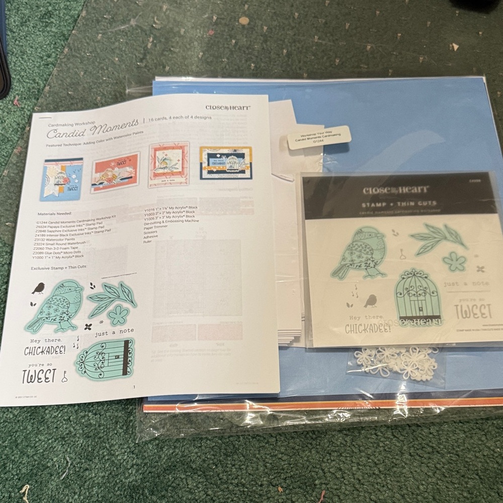 Close To My Heart Candid Moments Cardmaking Kit - Blue & Coral Accents